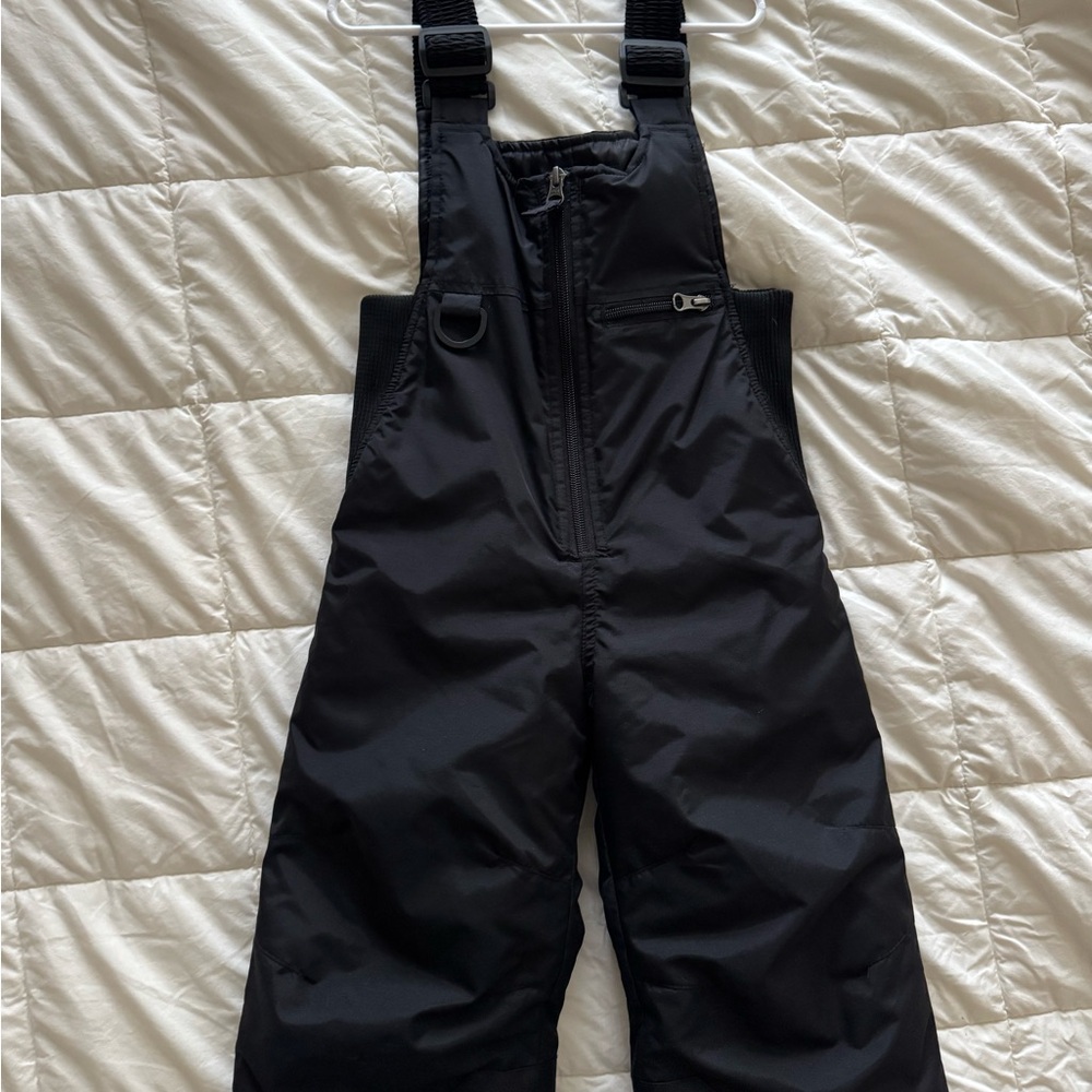 Kids Black Snow Bib Overalls